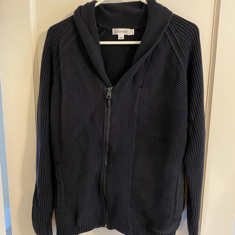 Calvin Klein men’s zip cardigan!